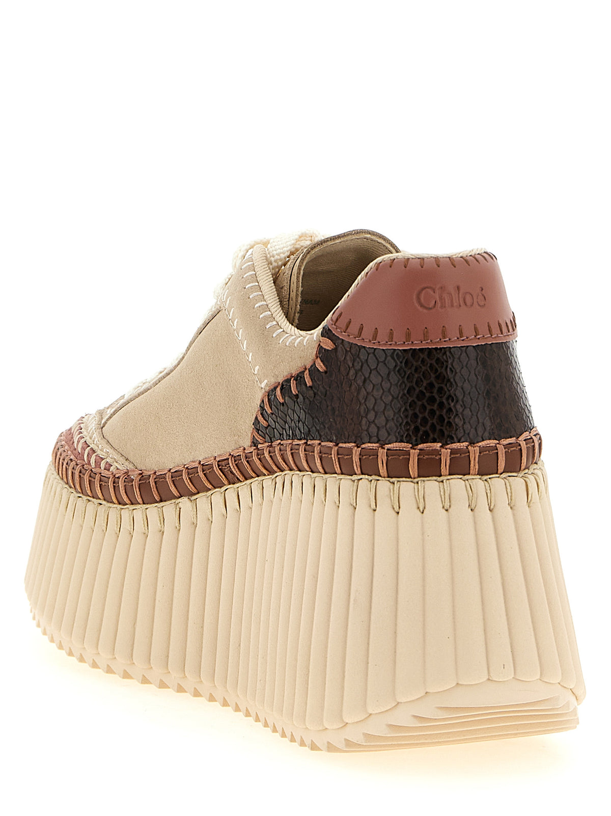 Chloé Beige 'Platform' Sneakers