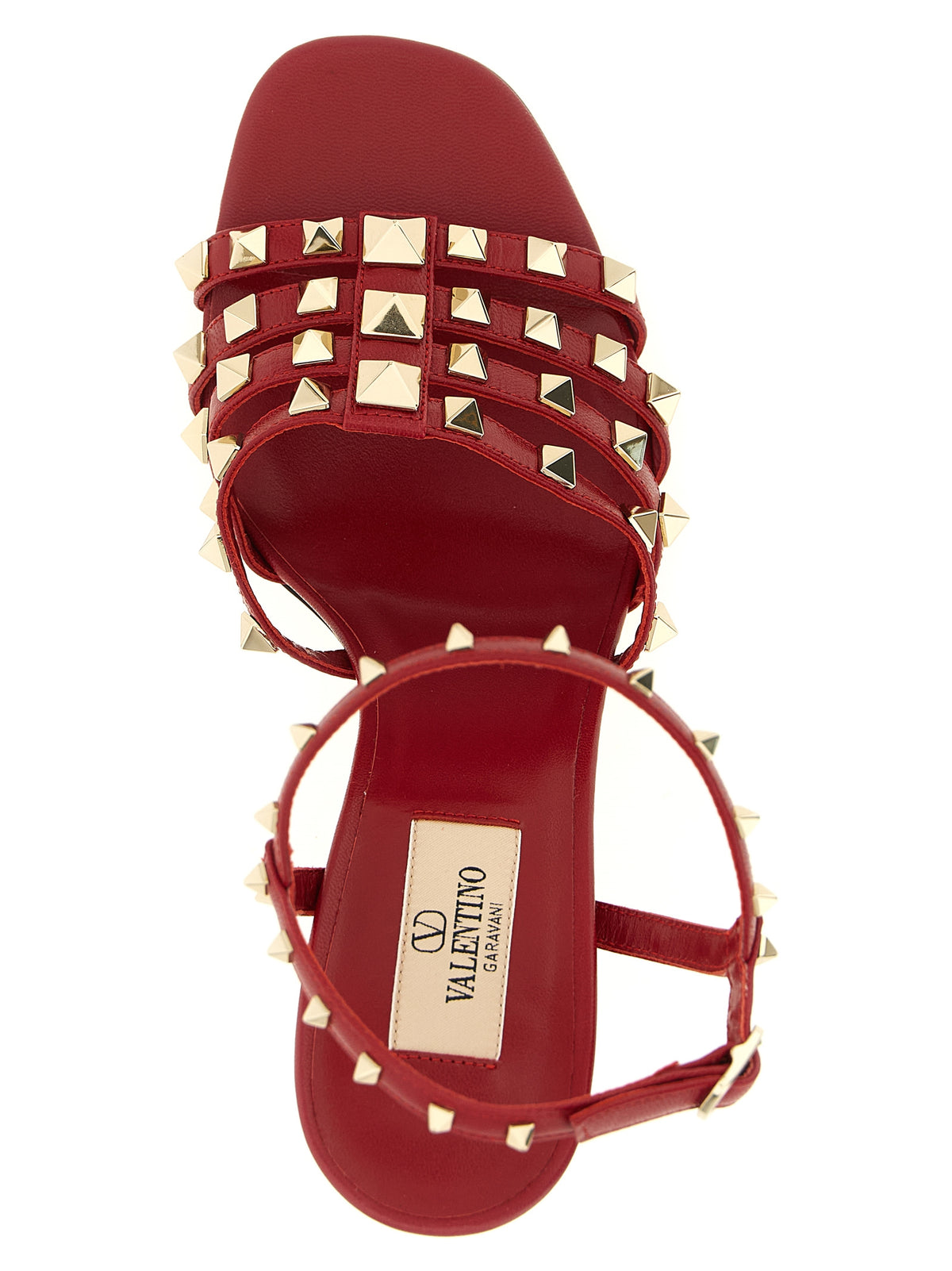 Valentino Garavani Red 'Rockstud' Sandals rot