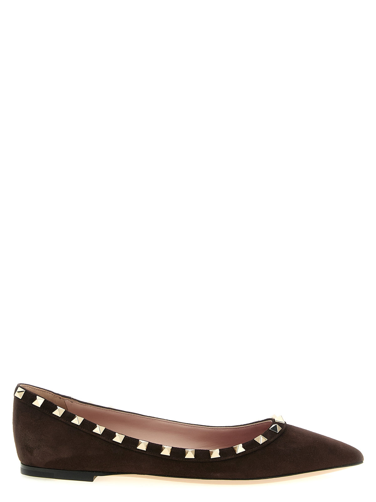 Valentino Garavani Brown 'Rockstud' Flats braun