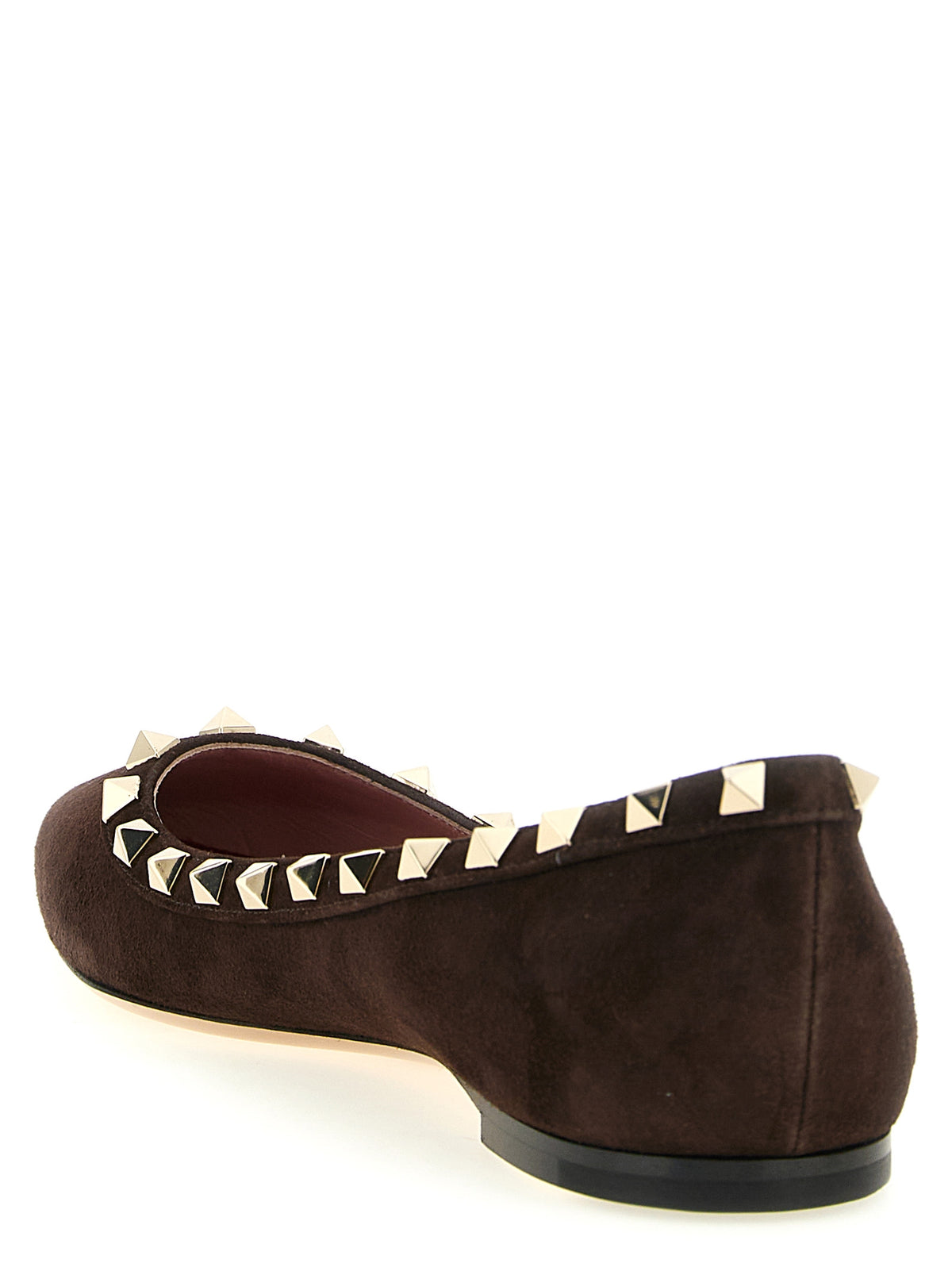 Valentino Garavani Brown 'Rockstud' Flats braun