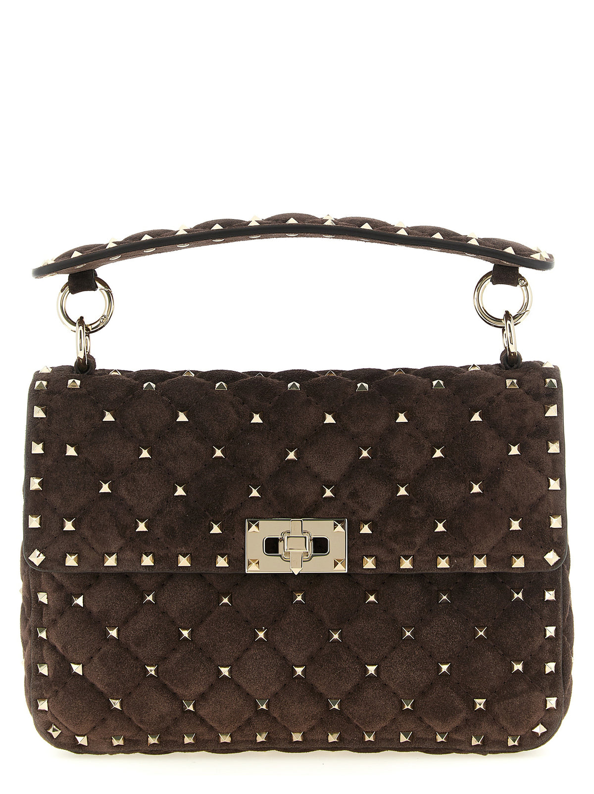 Valentino Garavani Brown 'Rockstud' Shoulder Bag braun
