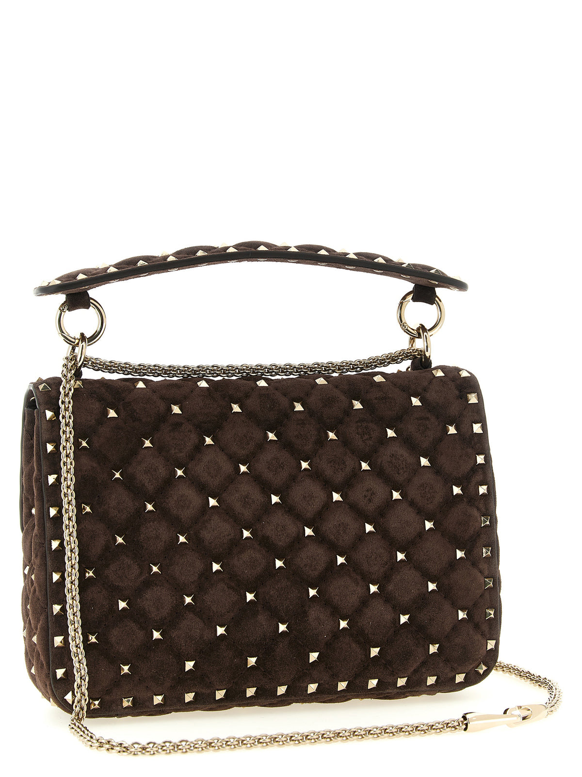 Valentino Garavani Brown 'Rockstud' Shoulder Bag braun