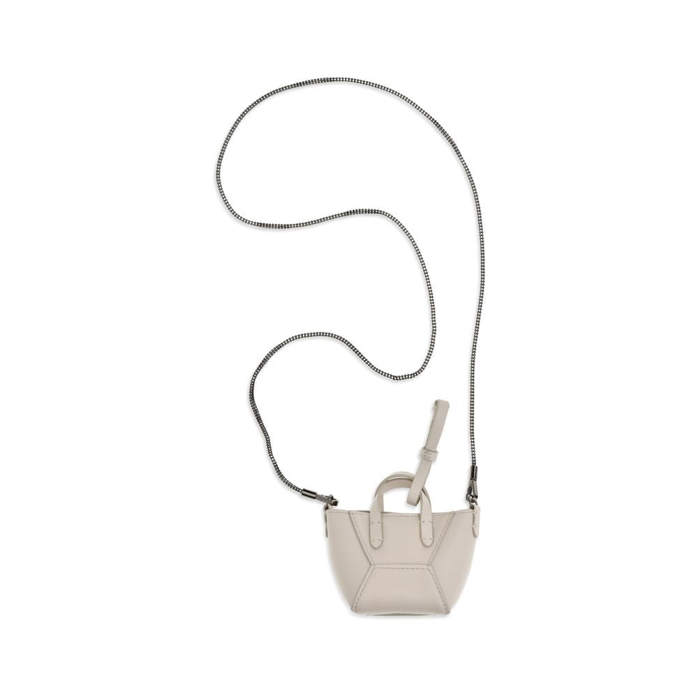 Brunello Cucinelli Beige Mini Leather Shoulder Bag