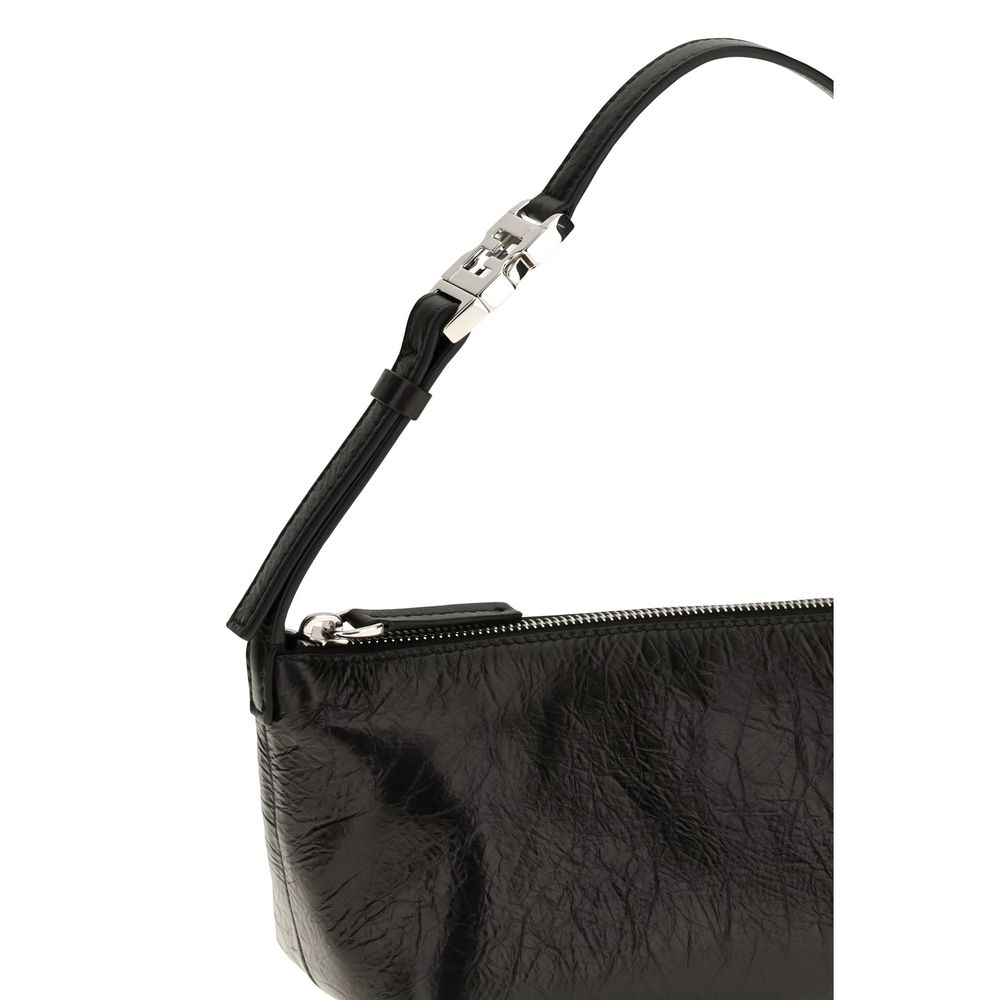 Fendi Black Small Vanity Leather Pouch Clutch schwarz