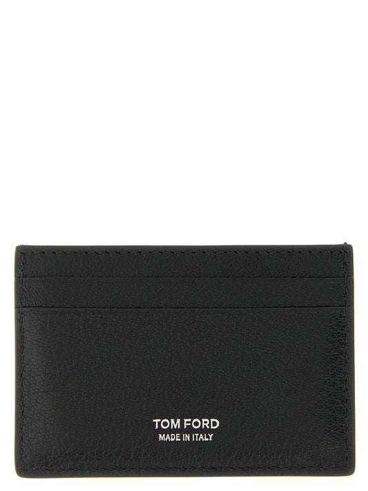 Tom Ford Black 'T-Line' Card Holder schwarz
