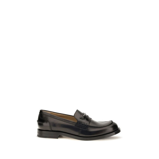 Fendi Black 'Slip-On' Loafers schwarz