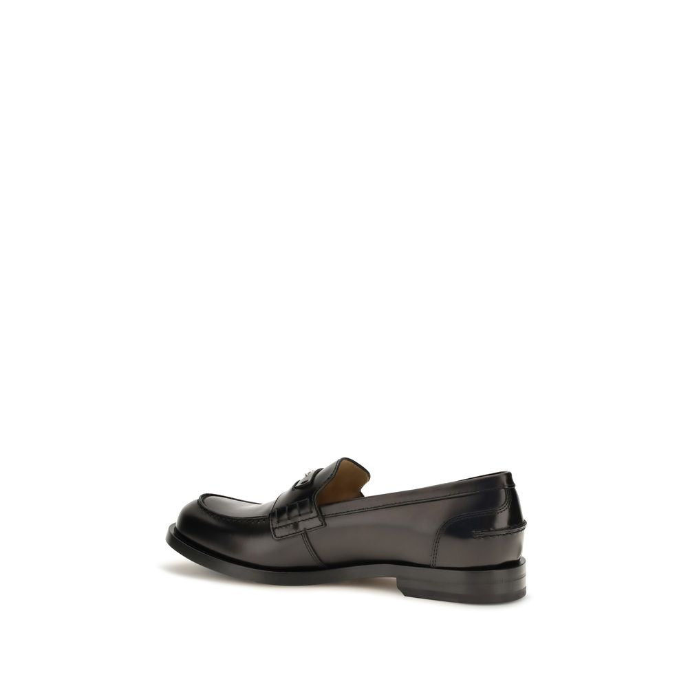 Fendi Black 'Slip-On' Loafers schwarz