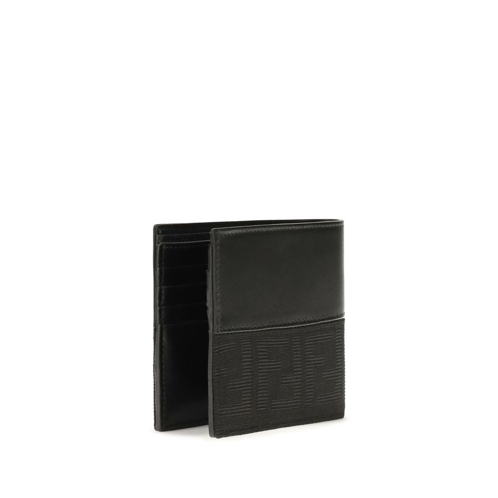 Fendi Black Ff Jacquard Bifold Wallet schwarz