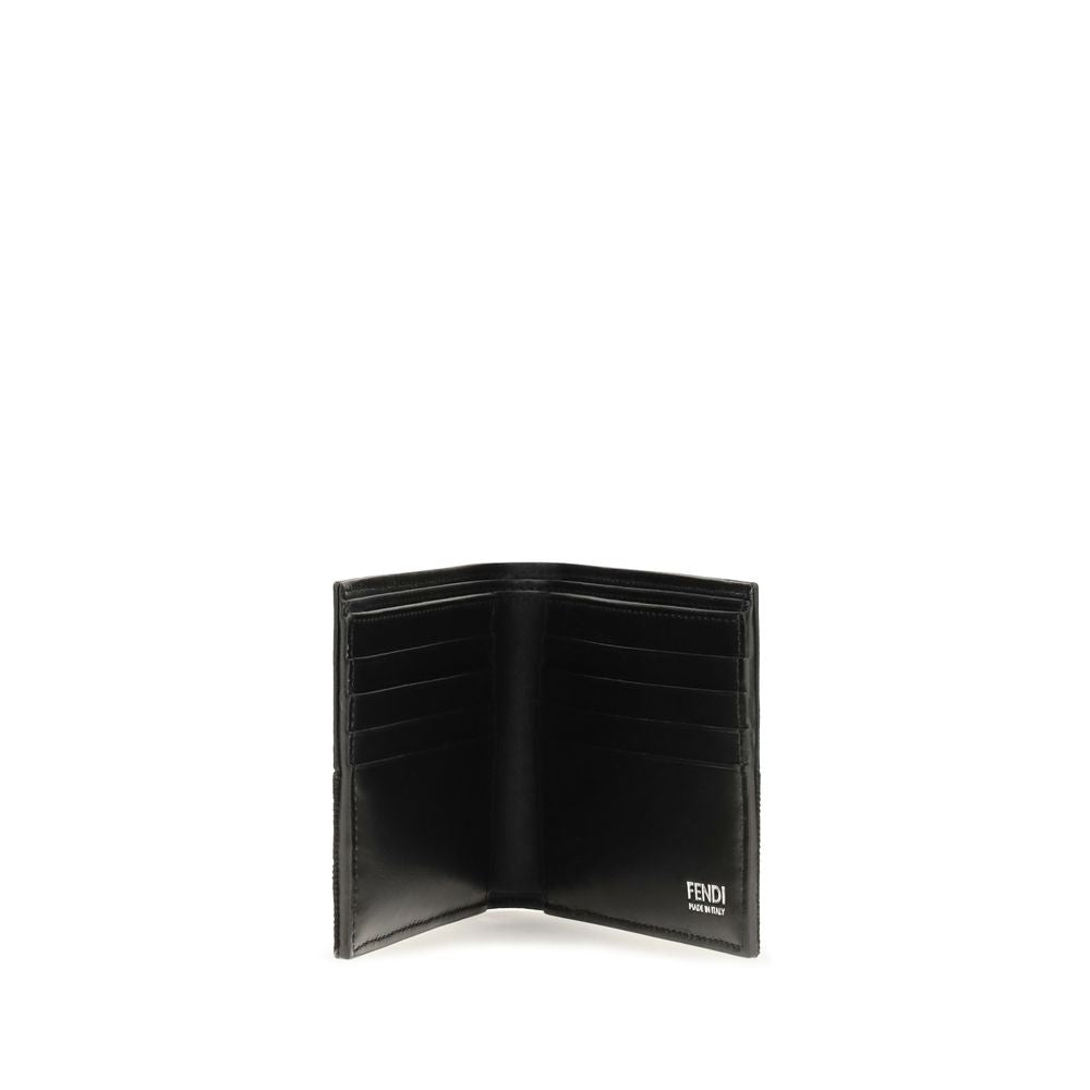 Fendi Black Ff Jacquard Bifold Wallet schwarz