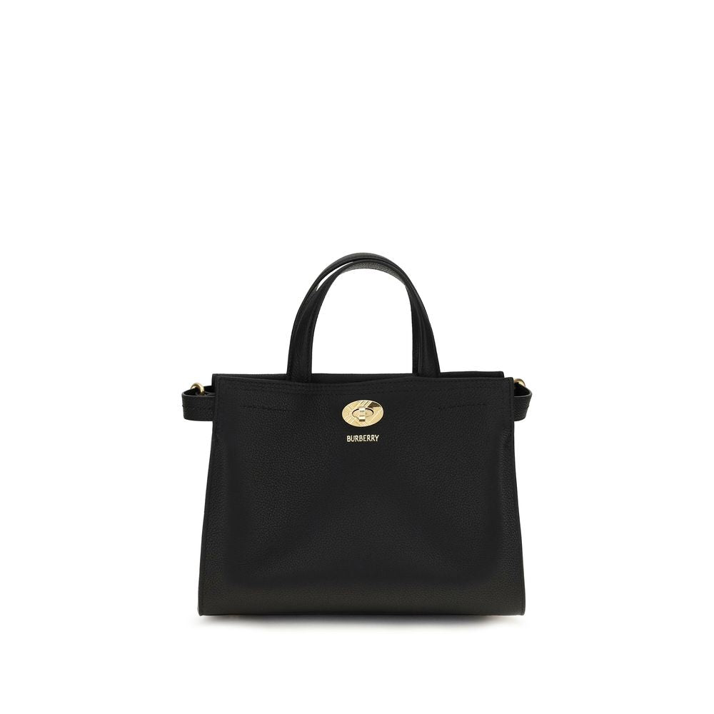 Burberry Black Mini Cotswolds Check Top Handle Bag Handbag schwarz