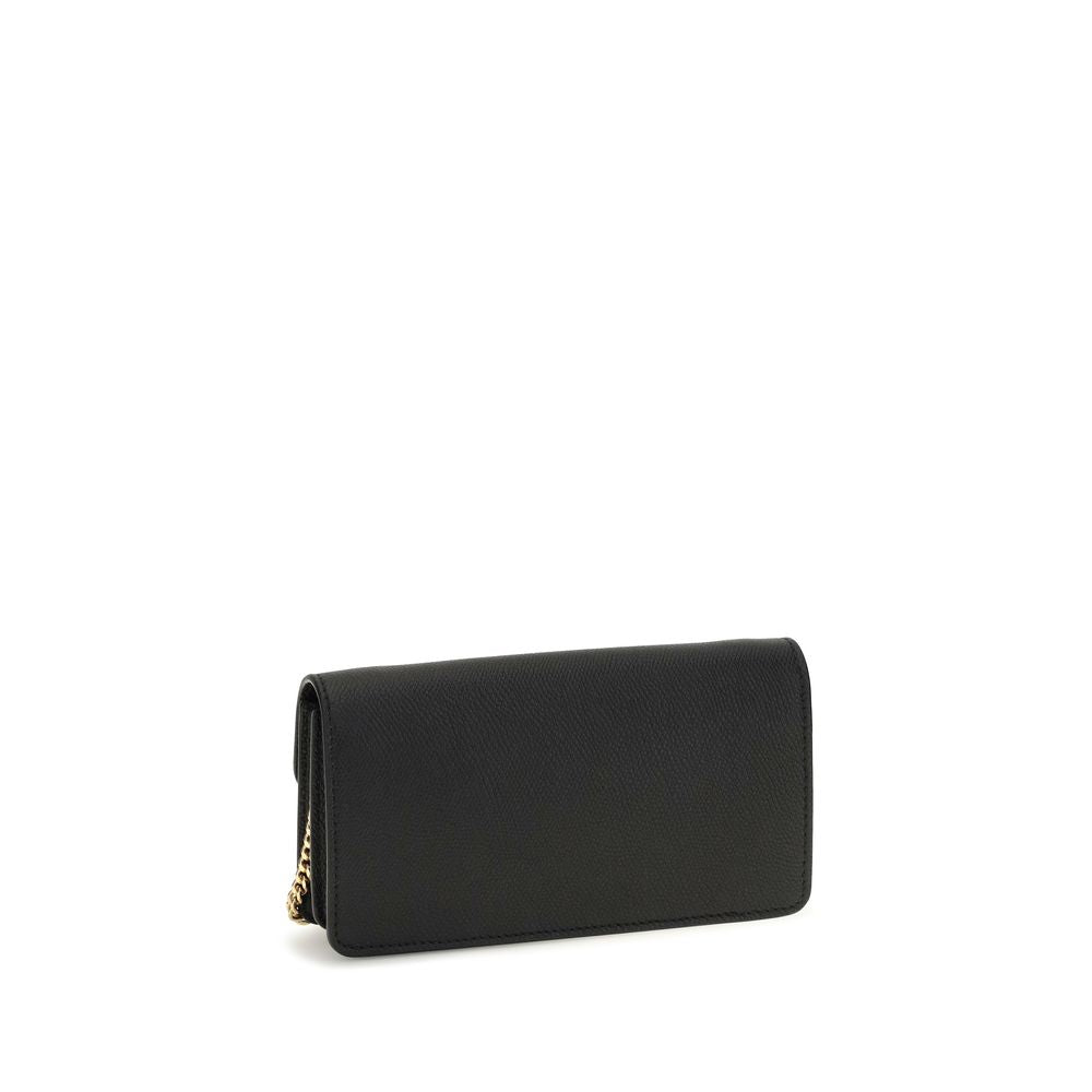 Valentino Garavani Black Leather Wallet schwarz