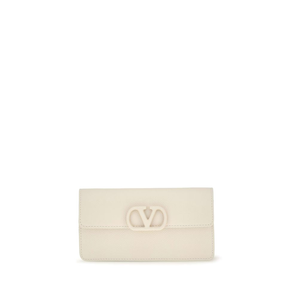Valentino Garavani Beige Leather Wallet