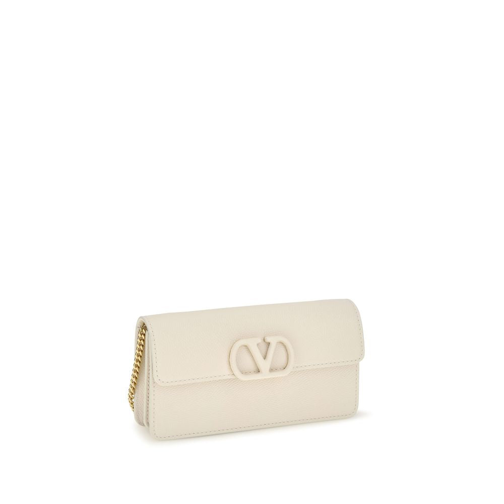 Valentino Garavani Beige Leather Wallet