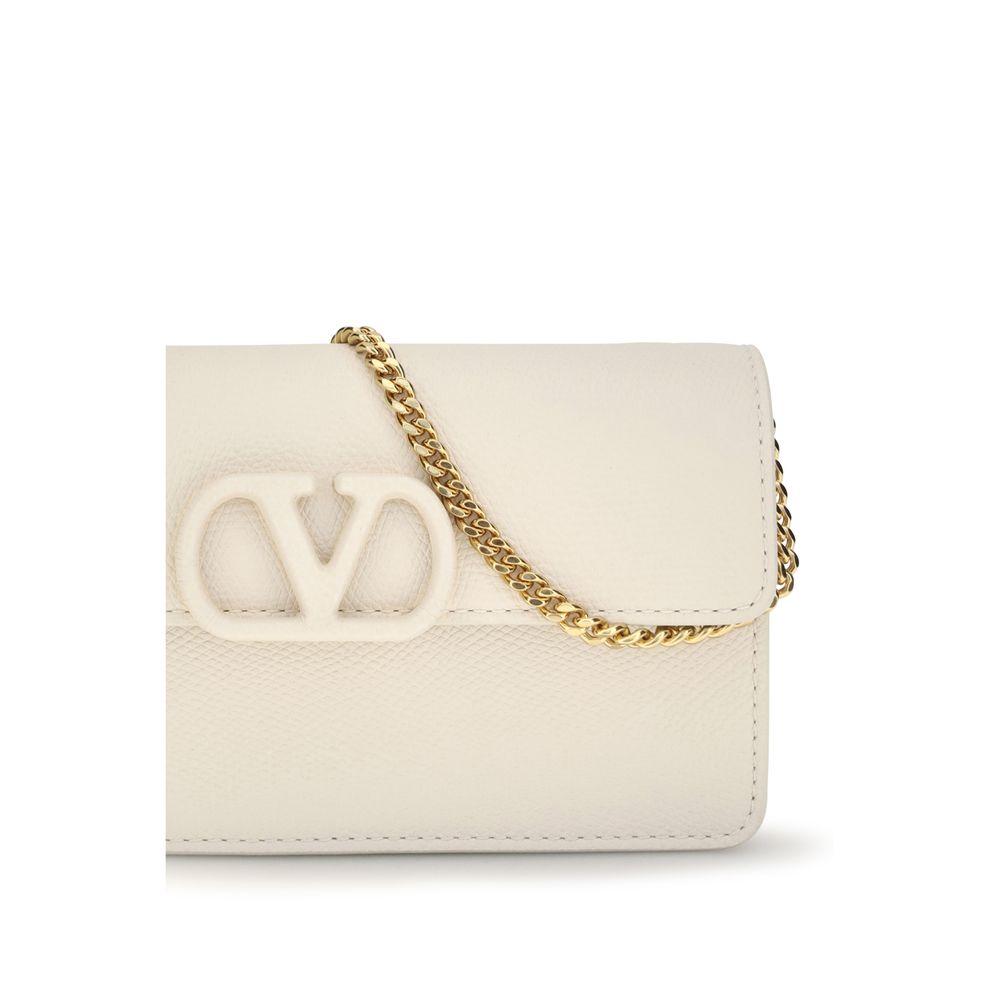 Valentino Garavani Beige Leather Wallet