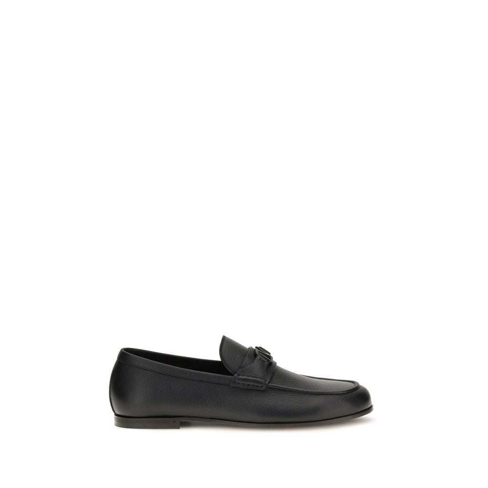 Valentino Garavani Black Deer Slip-On Loafers schwarz