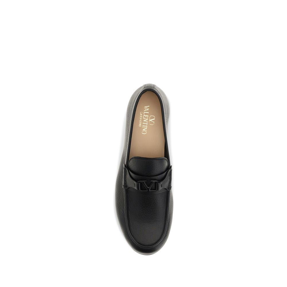Valentino Garavani Black Deer Slip-On Loafers schwarz