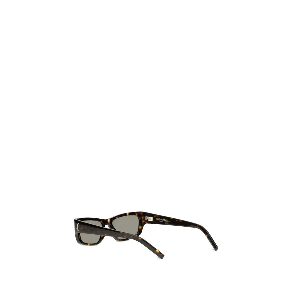 Saint Laurent Brown Tortoiseshell Sunglasses With Side Logo braun