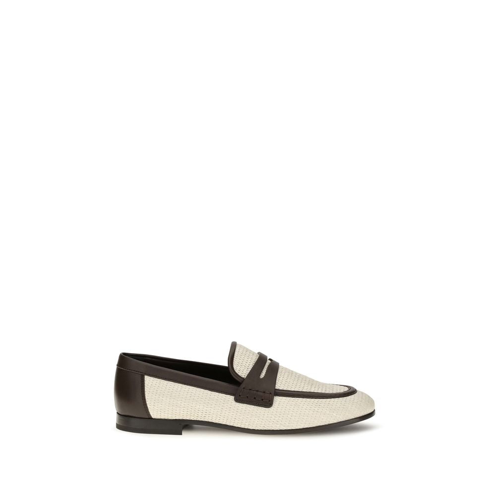 Brunello Cucinelli Beige 'Slip-On' Loafers