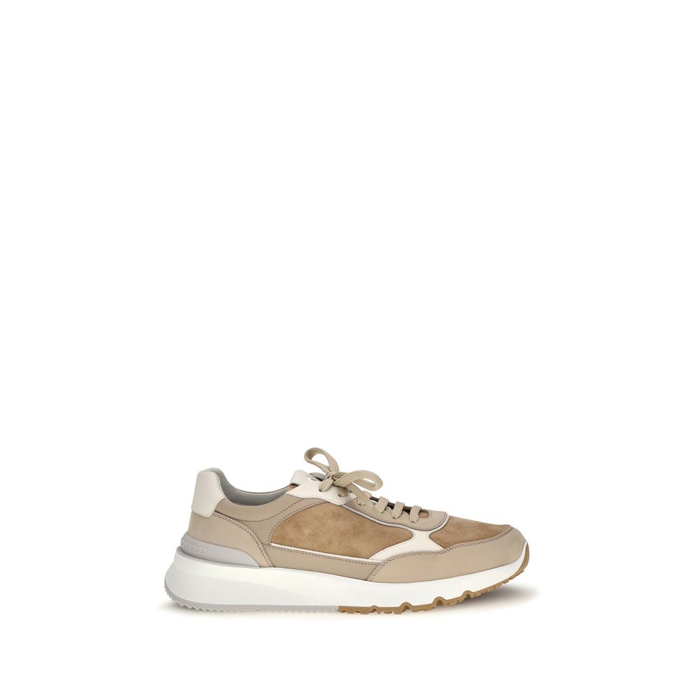 Brunello Cucinelli Beige 'Low Top' Sneakers