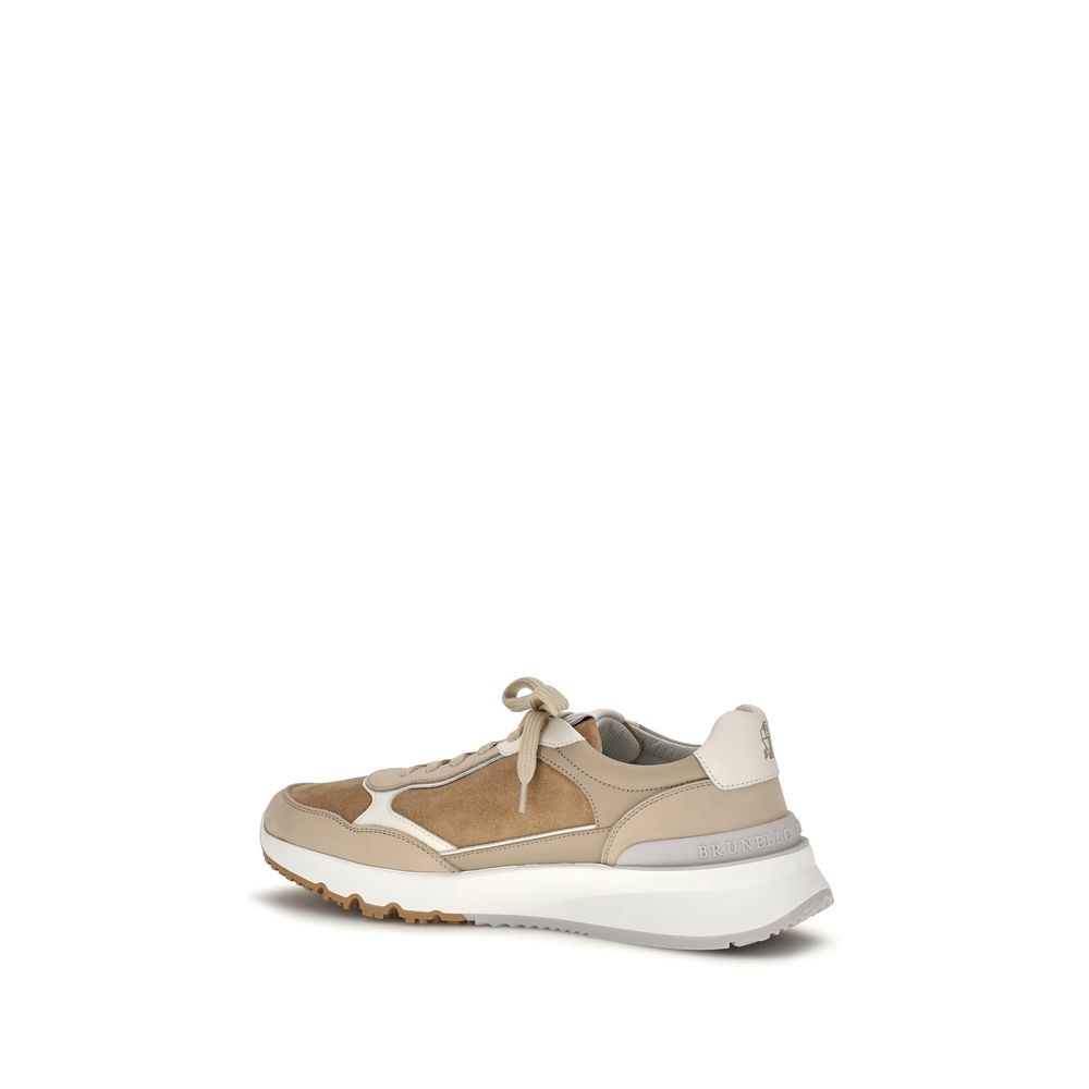 Brunello Cucinelli Beige 'Low Top' Sneakers