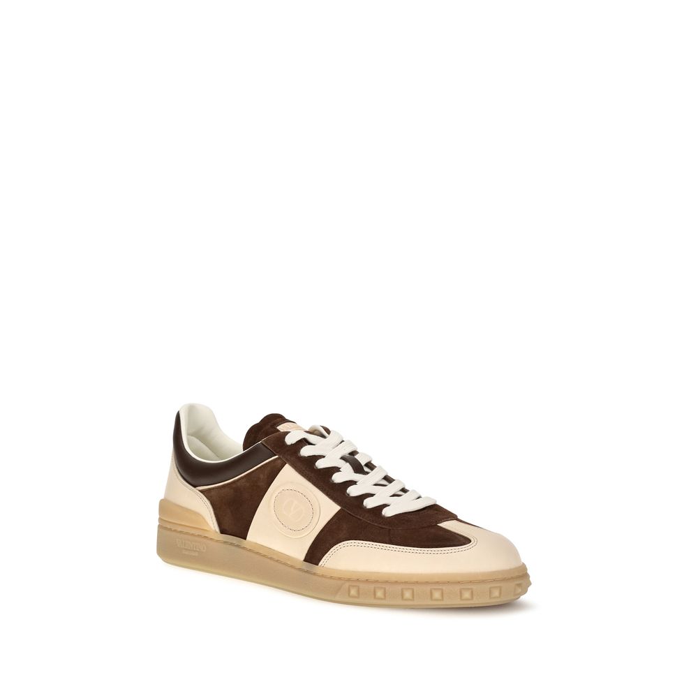 Valentino Garavani Brown Suede Leather Low Top Sneakers braun