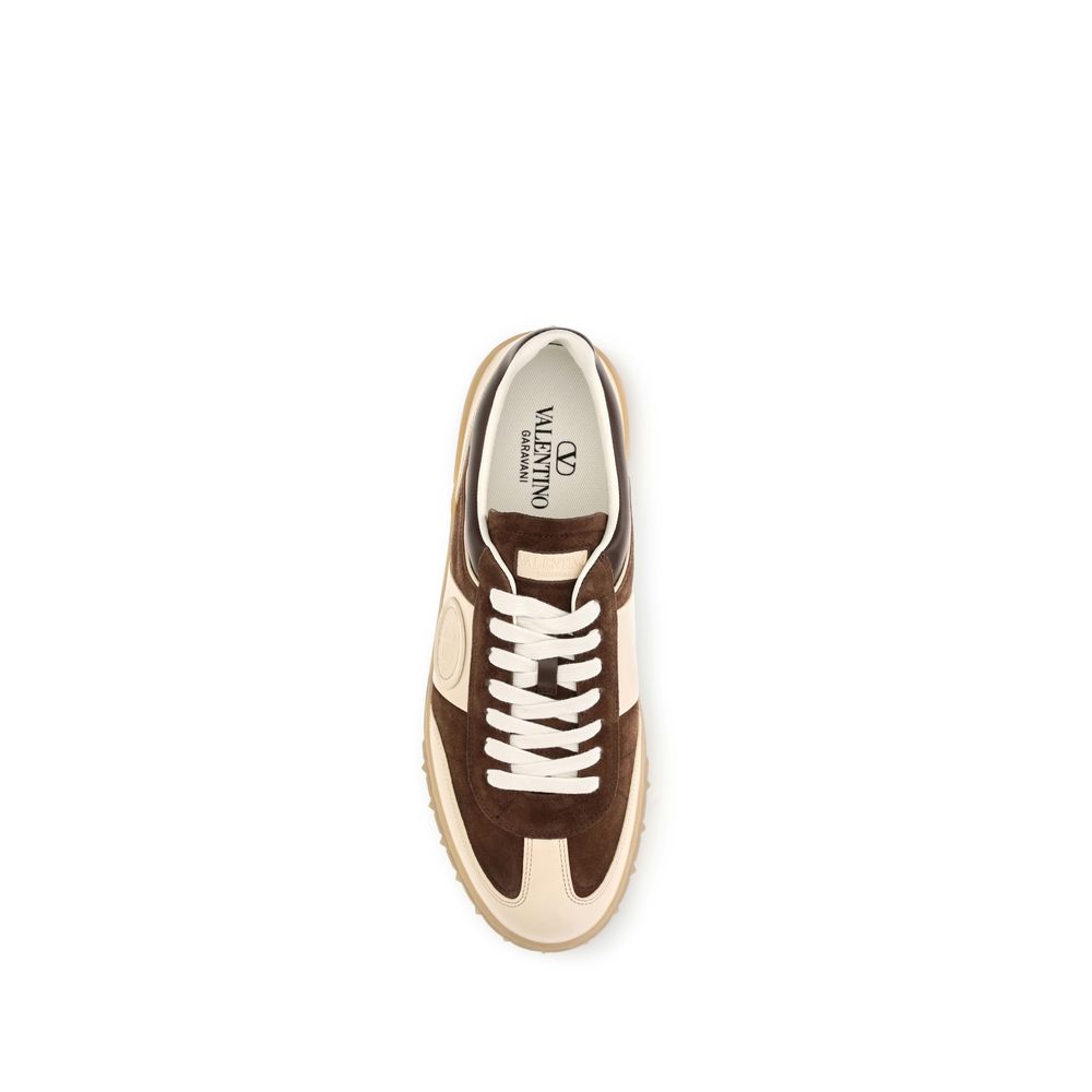 Valentino Garavani Brown Suede Leather Low Top Sneakers braun