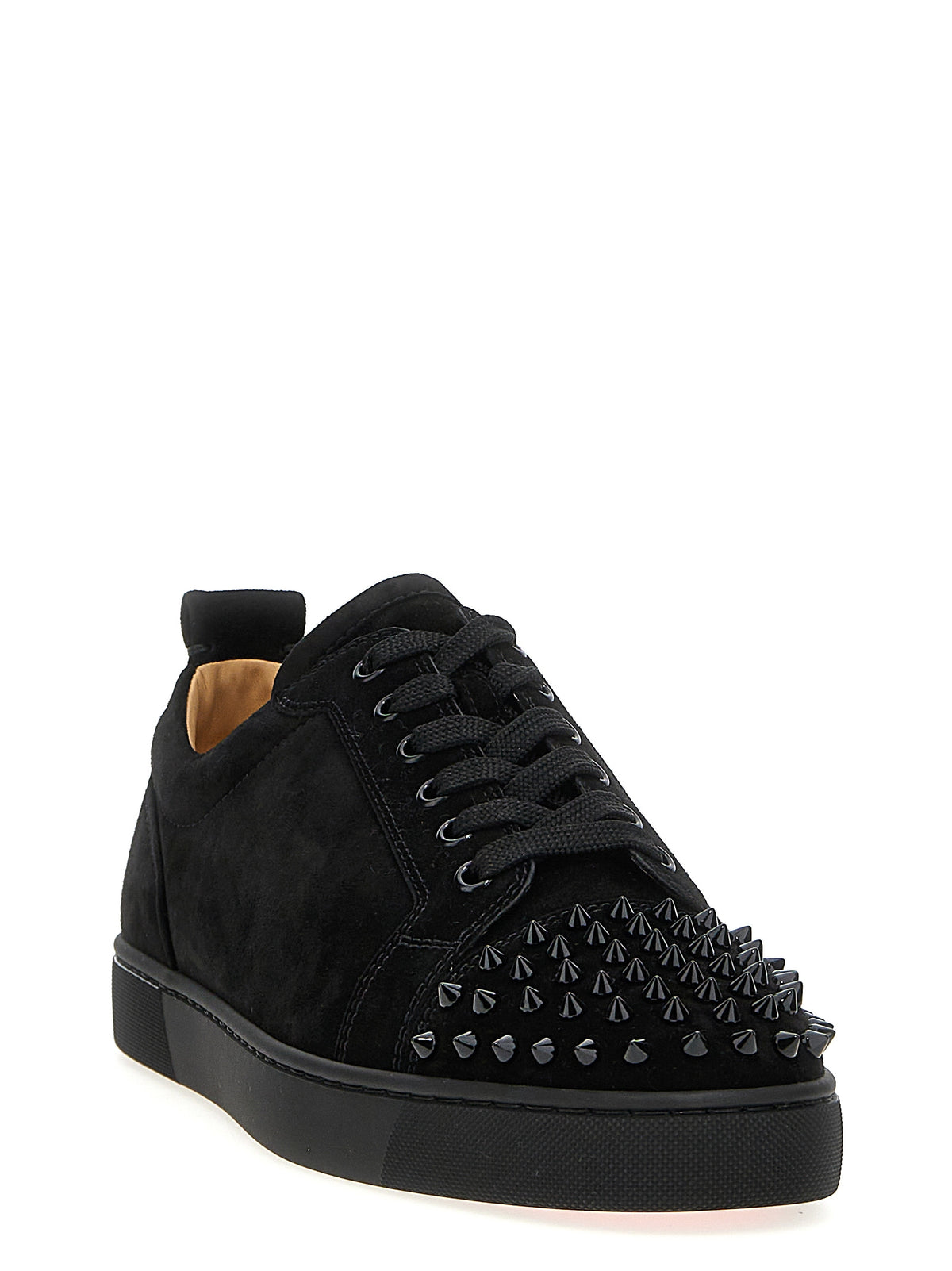 Christian Louboutin Black 'Louis Junior Spikes' Sneakers schwarz
