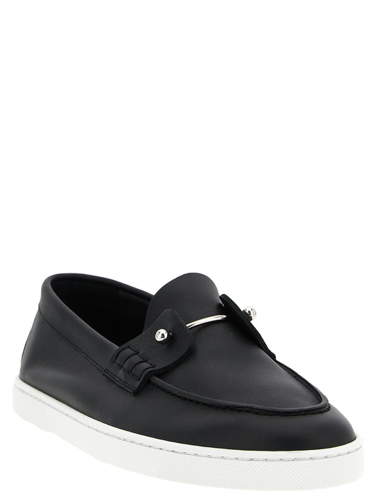Christian Louboutin Black 'Chambeliboat' Loafers schwarz