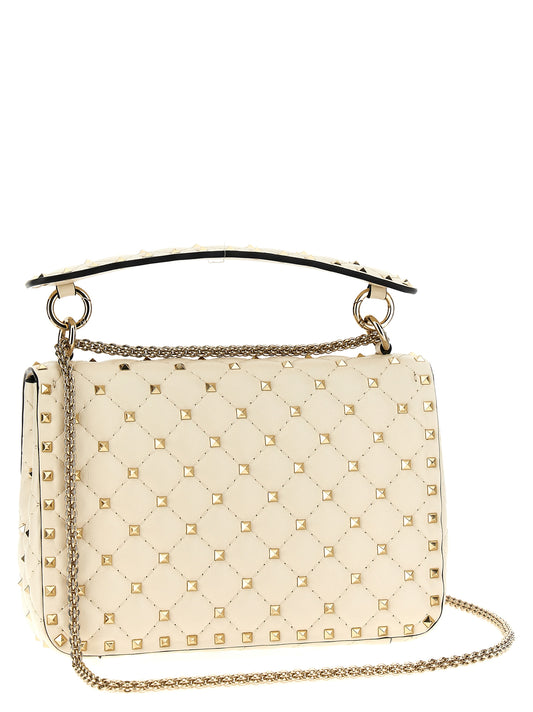 Valentino Garavani White 'Rockstud' Shoulder Bag weiss
