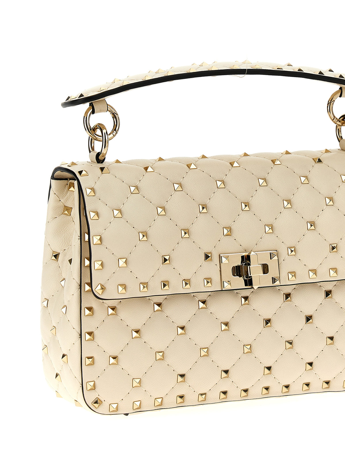 Valentino Garavani White 'Rockstud' Shoulder Bag weiss