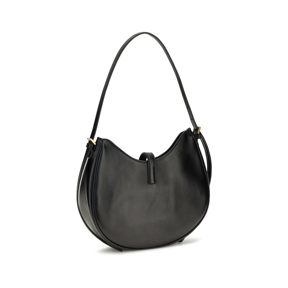 Versace Black Leather Shoulder Bag schwarz