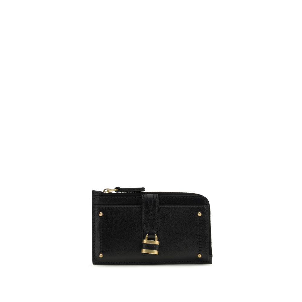 Chloé Black Leather Wallet schwarz