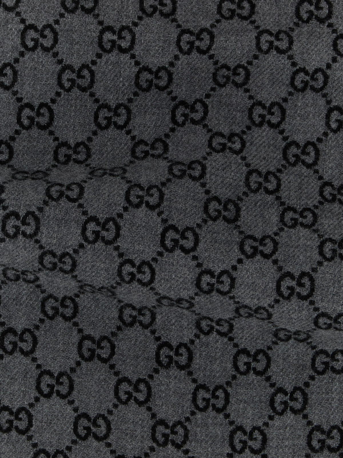 Gucci Gray Wool Scarf grau
