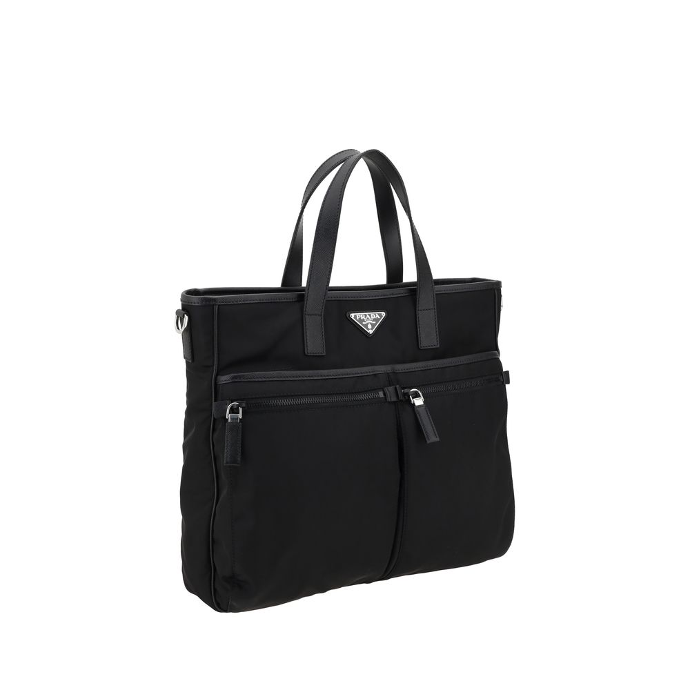 Prada Black 'Re-Nylon' Shoulder Bag schwarz