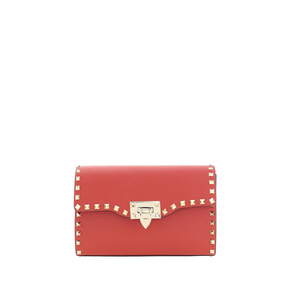 Valentino Garavani Red 'Rockstud' Small Shoulder Bag rot