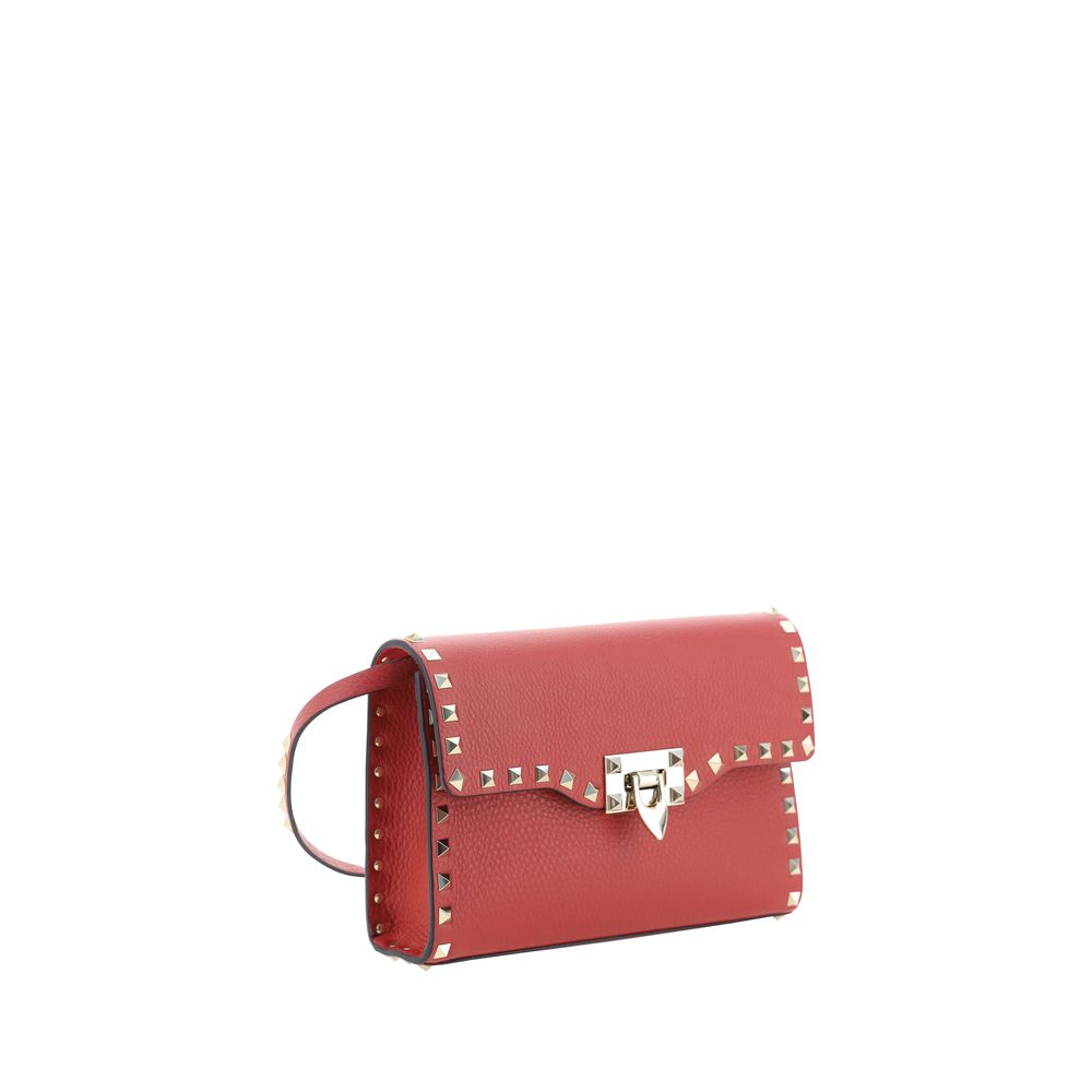 Valentino Garavani Red 'Rockstud' Small Shoulder Bag rot