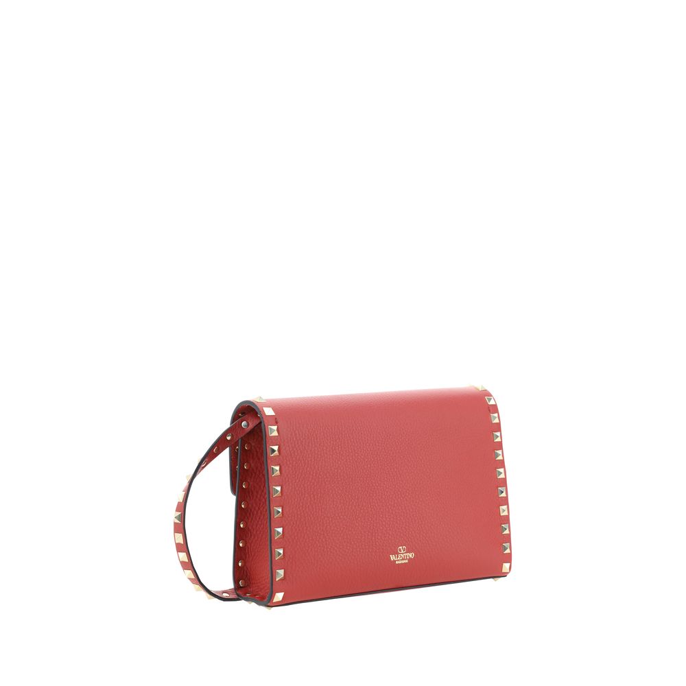 Valentino Garavani Red 'Rockstud' Small Shoulder Bag rot