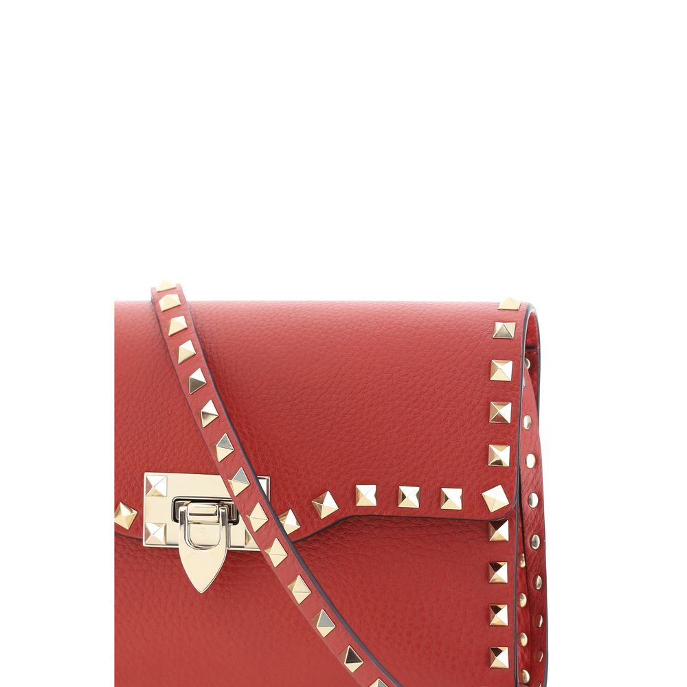 Valentino Garavani Red 'Rockstud' Small Shoulder Bag rot