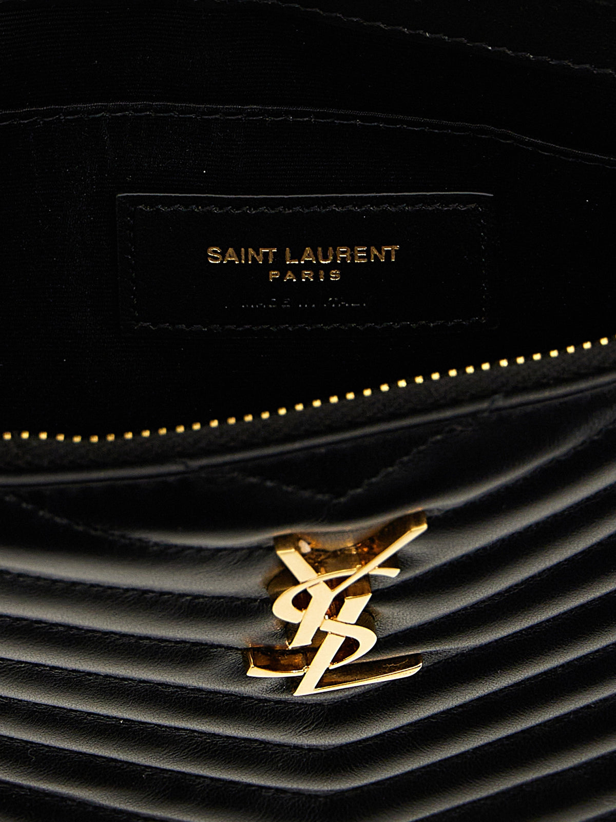 Saint Laurent Black 'Cassandre' Clutch schwarz