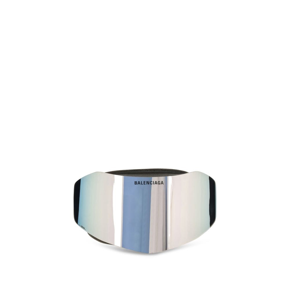 Balenciaga Silver Mirrored Ski Mask Sunglasses rot