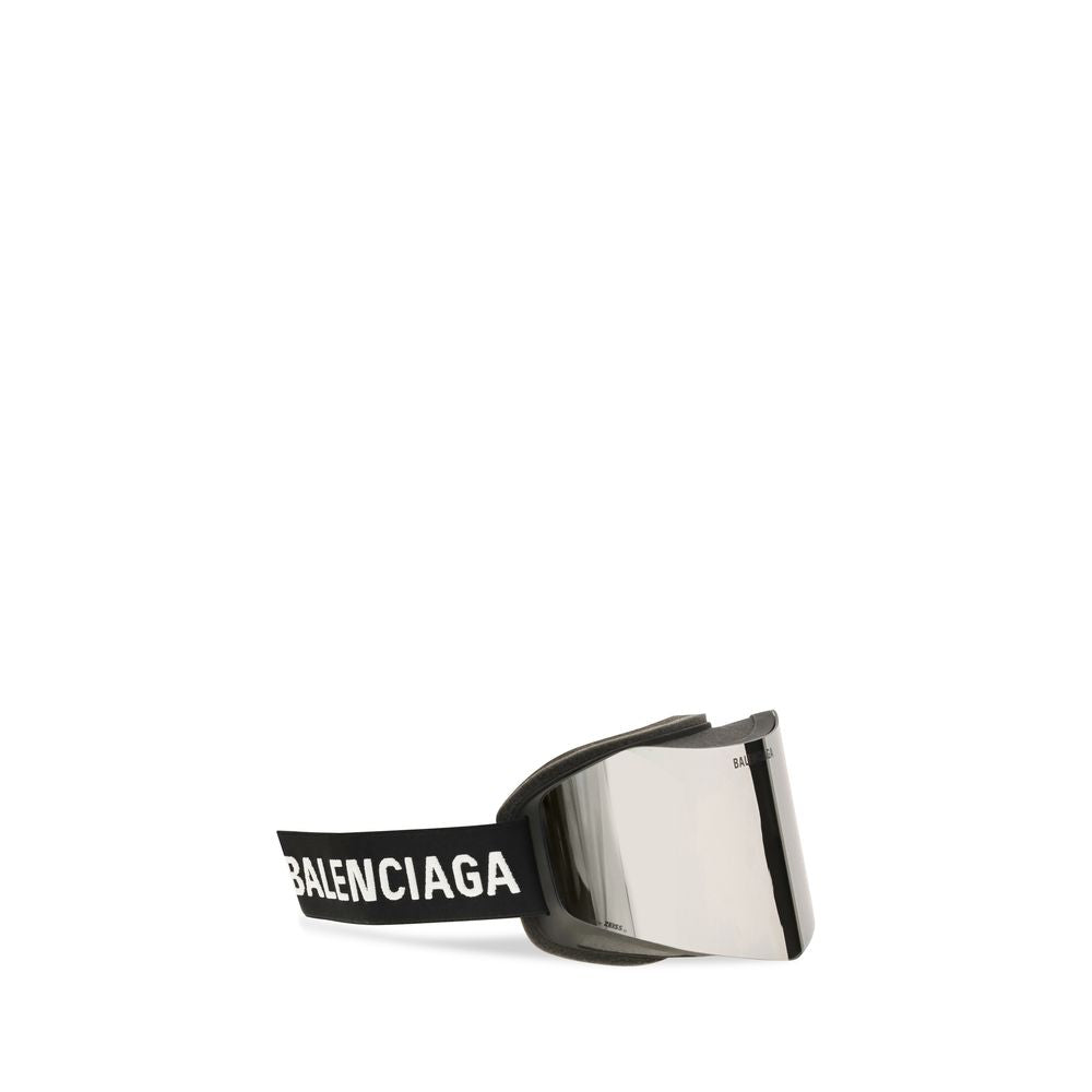 Balenciaga Silver Mirrored Ski Mask Sunglasses rot
