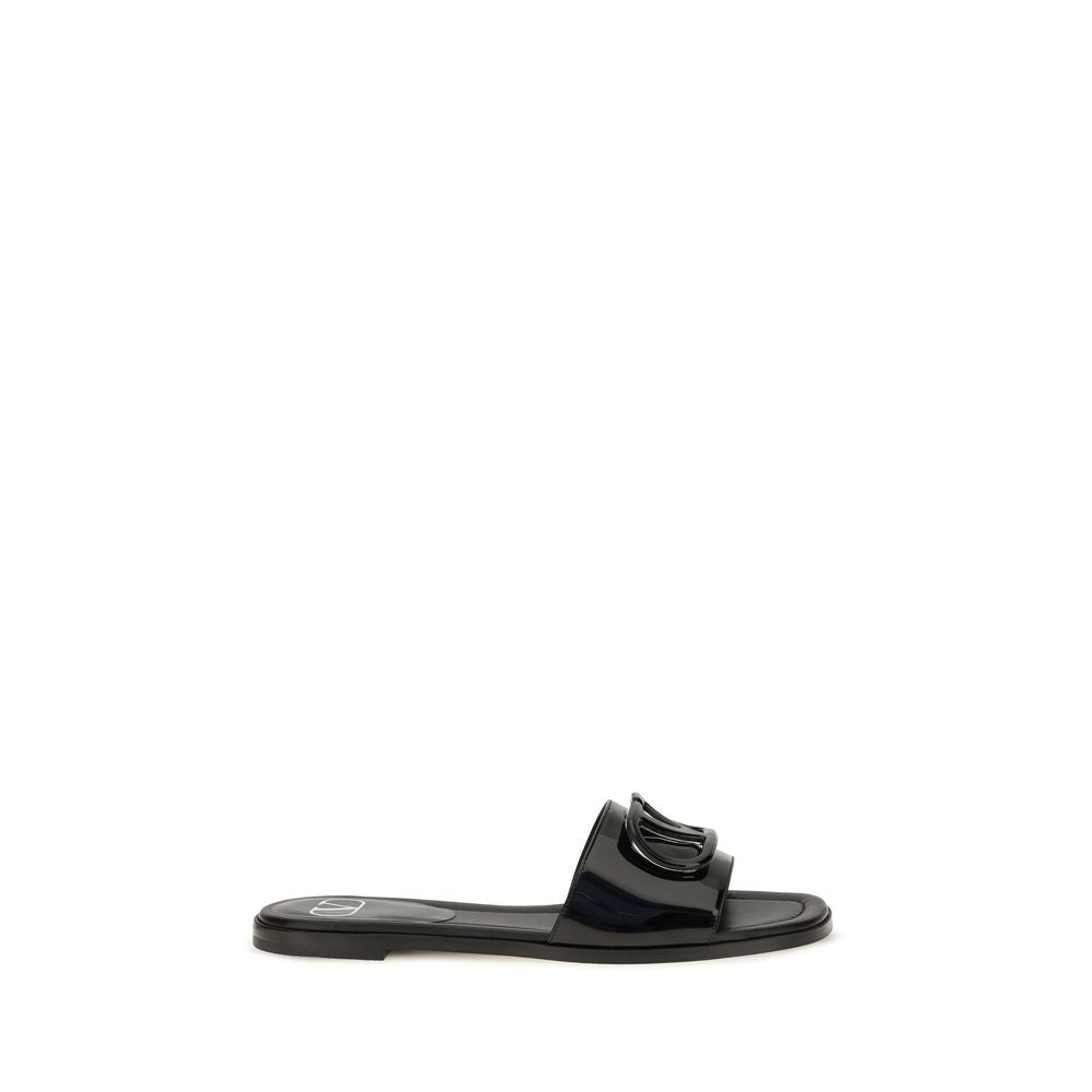 Valentino Garavani Black 'Slip-On' Mini Sandals schwarz