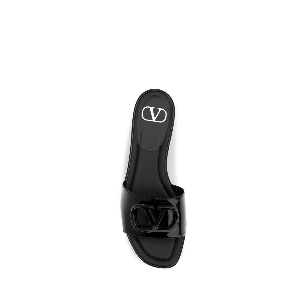 Valentino Garavani Black 'Slip-On' Mini Sandals schwarz