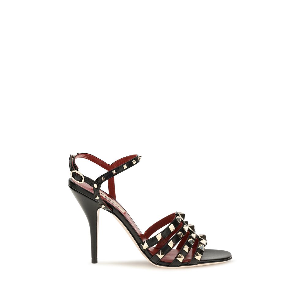 Valentino Garavani Black 'Rockstud' Sandals schwarz