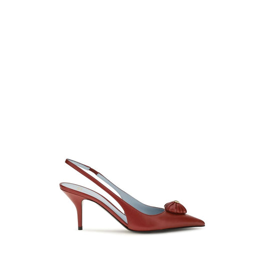 Valentino Garavani Red Coeur Royal Slingback Leather Pumps rot