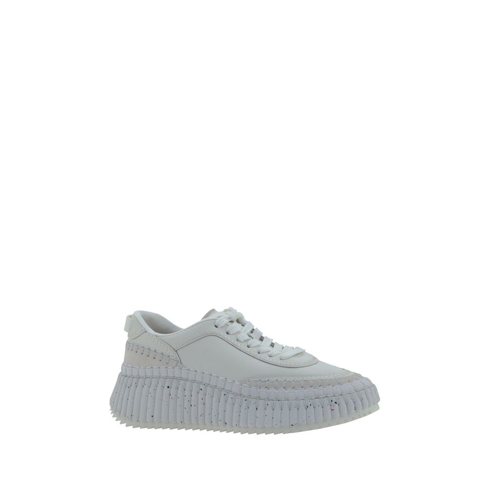 Chloé White 'Platform' Sneakers weiss