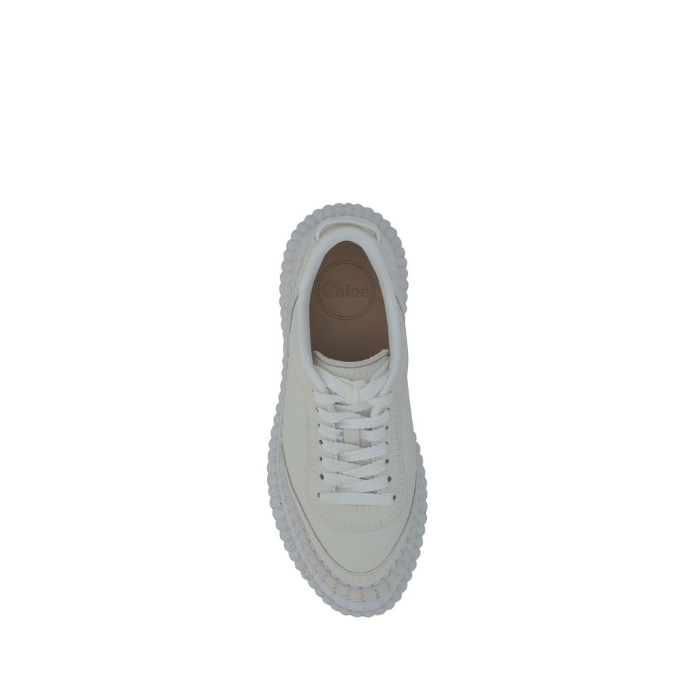 Chloé White 'Platform' Sneakers weiss