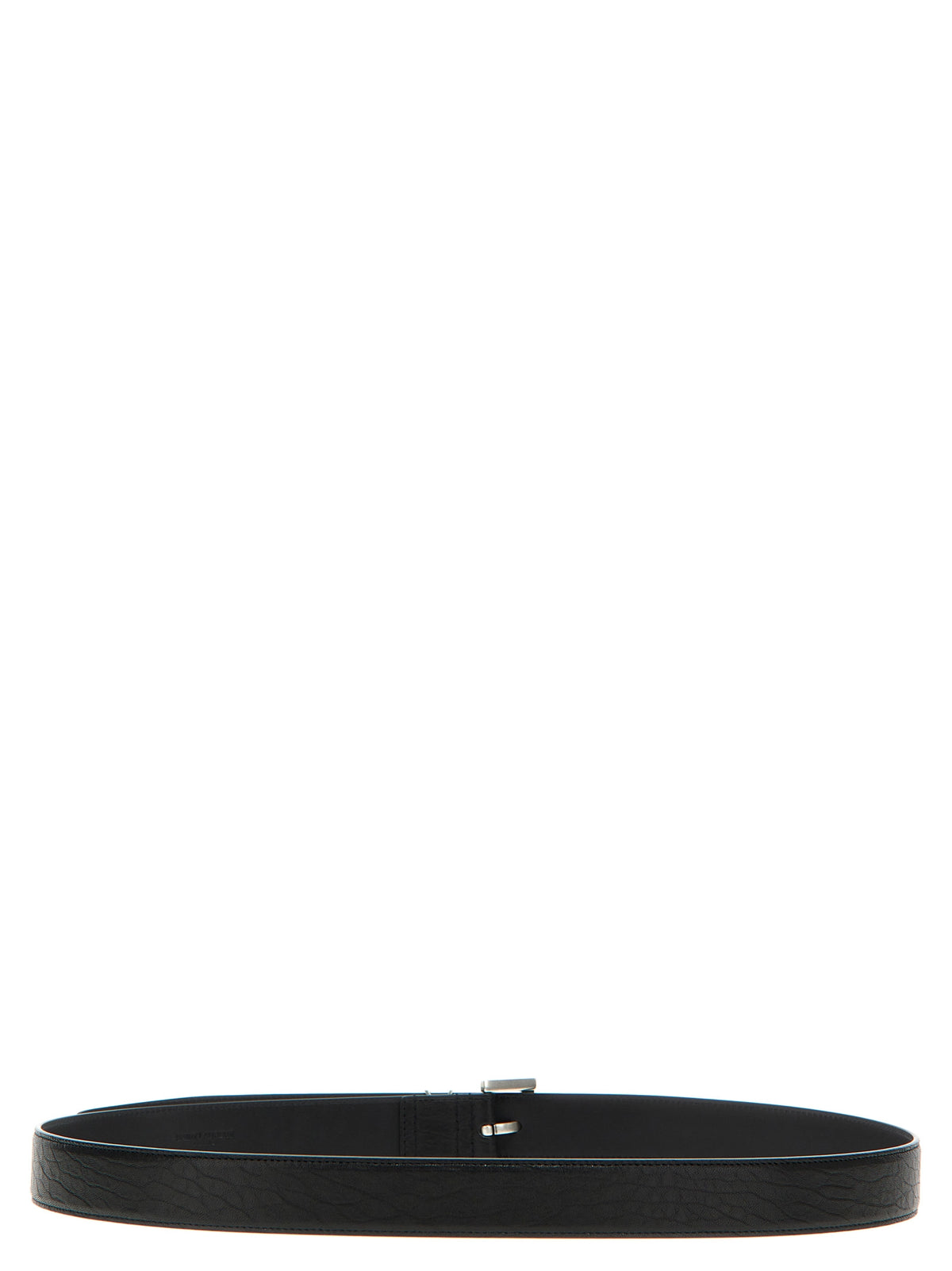 Saint Laurent Black 'Cassandre' Belt schwarz