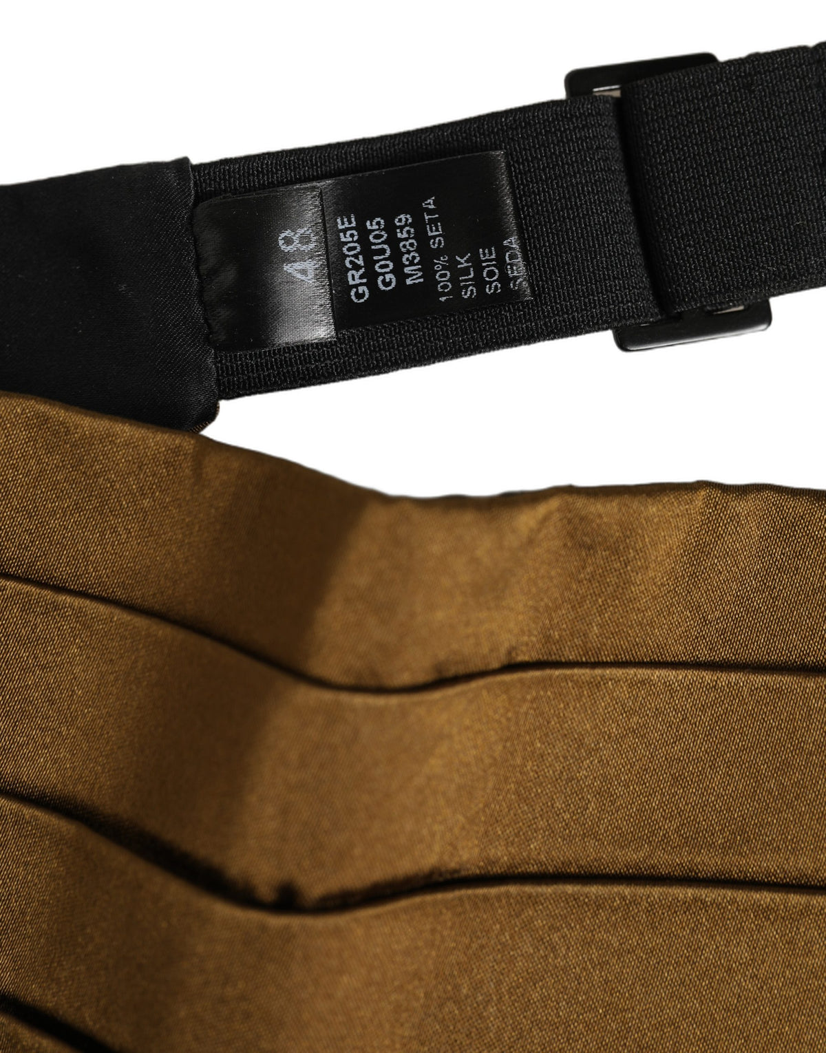 Dolce & Gabbana Brown Men 100% Silk Belt Waist Cummerbund braun