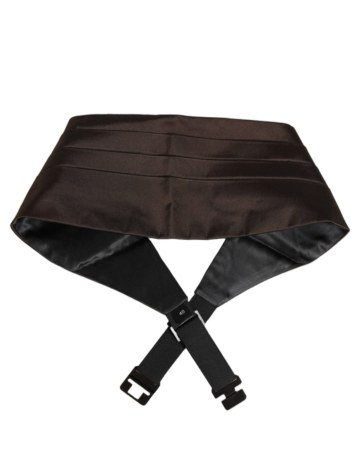 Dolce & Gabbana Dark Brown 100% Silk Belt Waist Cummerbund braun